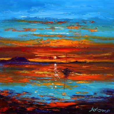 An Iona Sunset 16x16